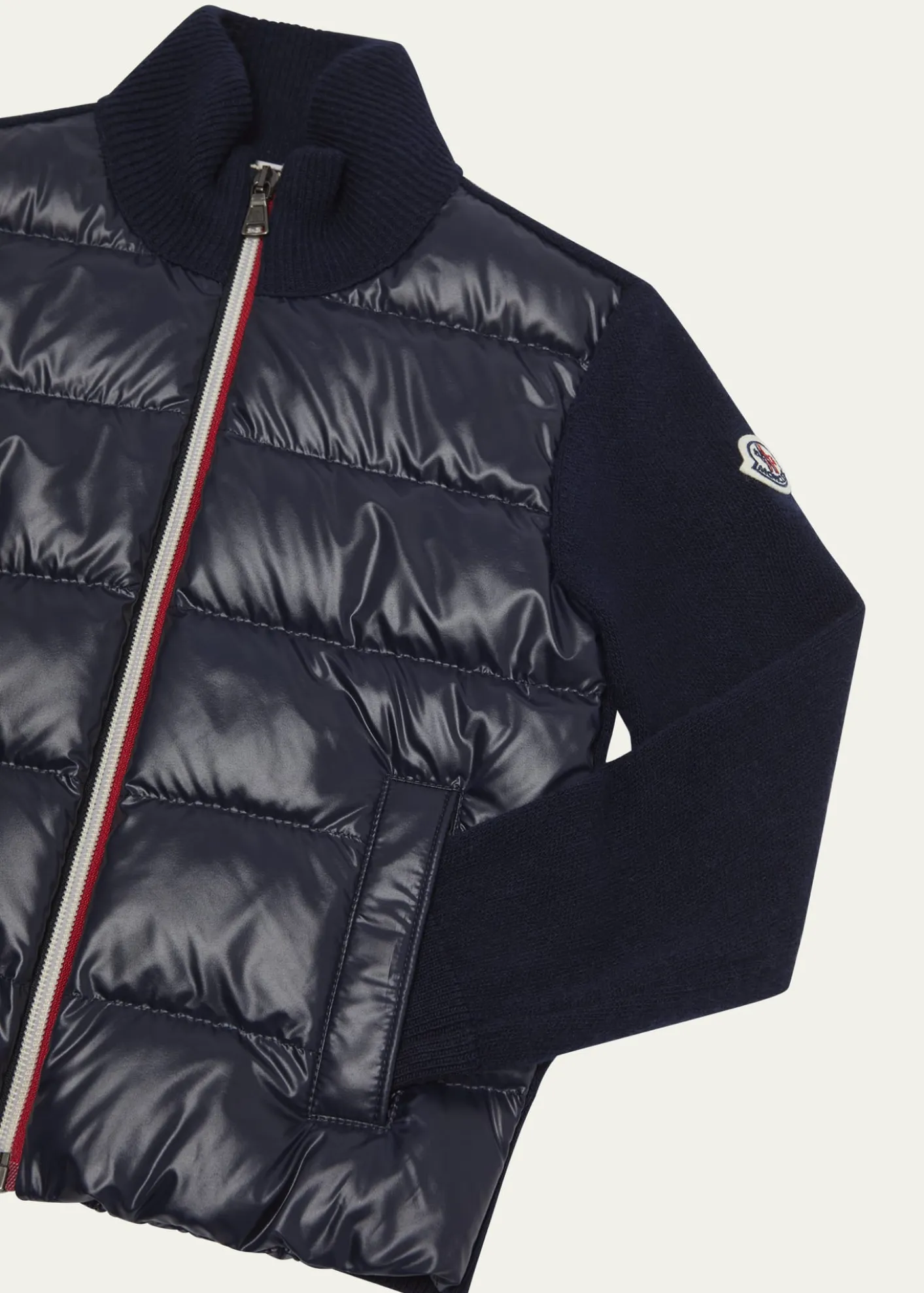 MonclerBoy's Combo Puffer Down Cardigan, Size 8-10