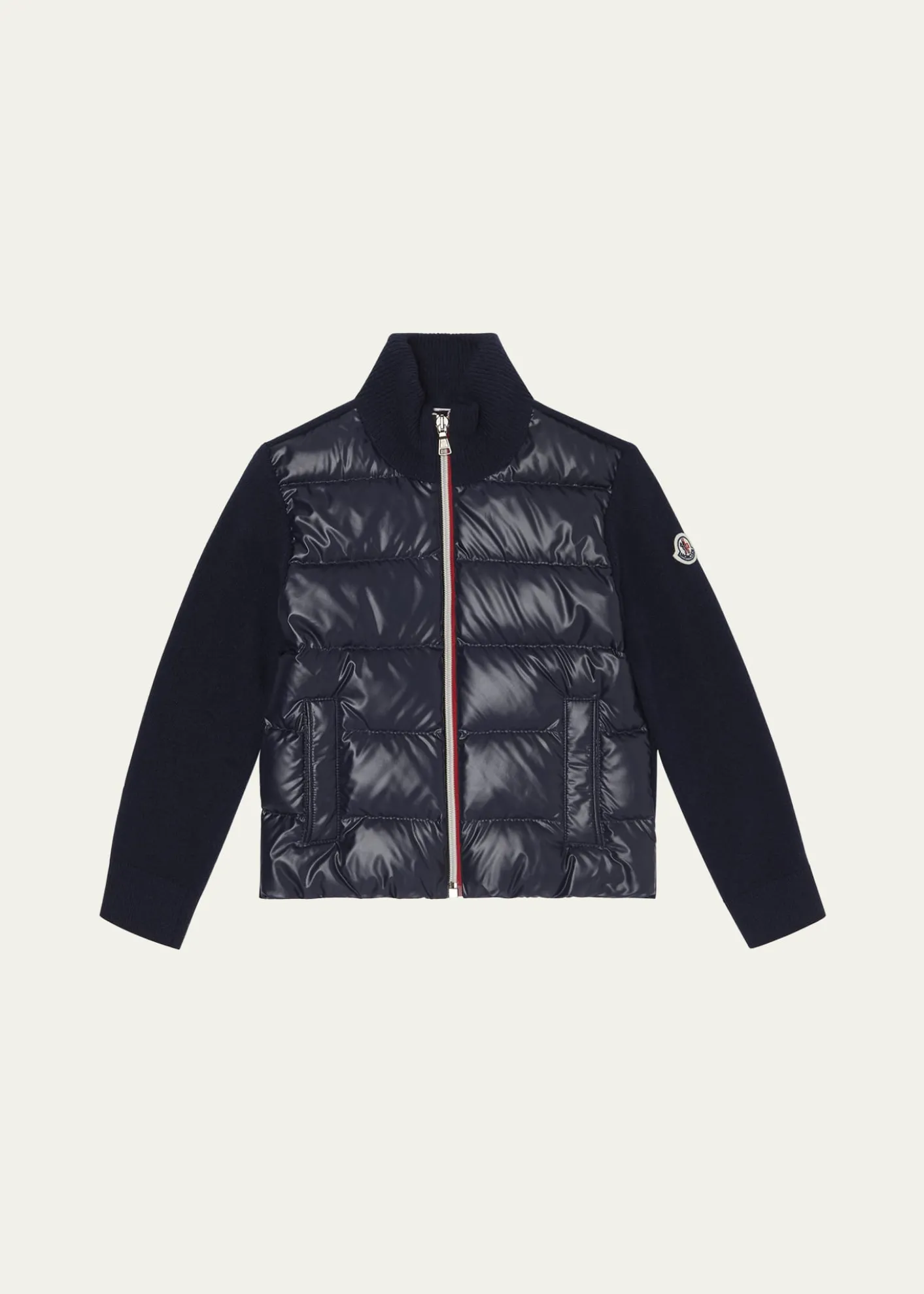 MonclerBoy's Combo Puffer Down Cardigan, Size 8-10