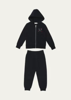 MonclerBoy's Embroidered M Hoodie & Joggers, Size 4-6