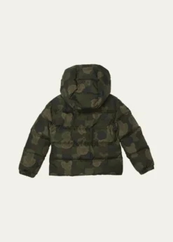MonclerBoy's Escer Camo Logo-Print Puffer Jacket, Size 8-10