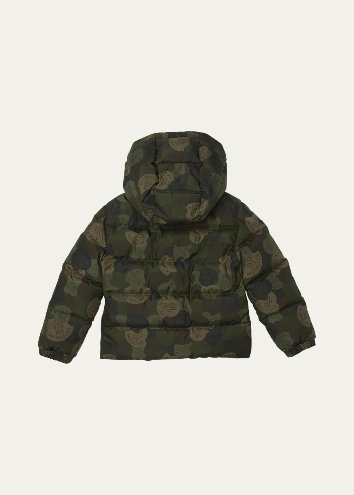 MonclerBoy's Escer Camo Logo-Print Puffer Jacket, Size 8-10