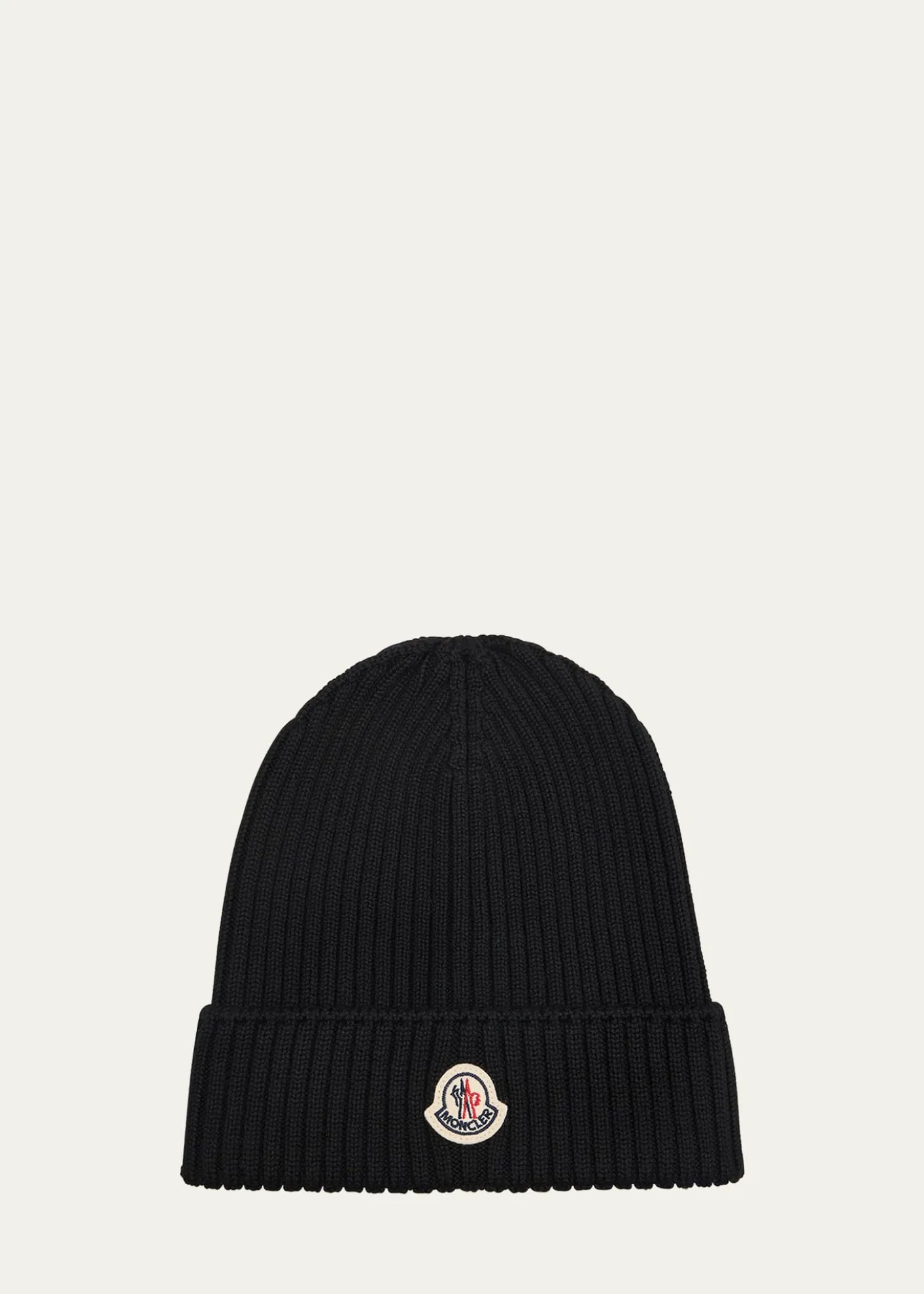 MonclerBoy's Logo Ribbed Wool Beanie