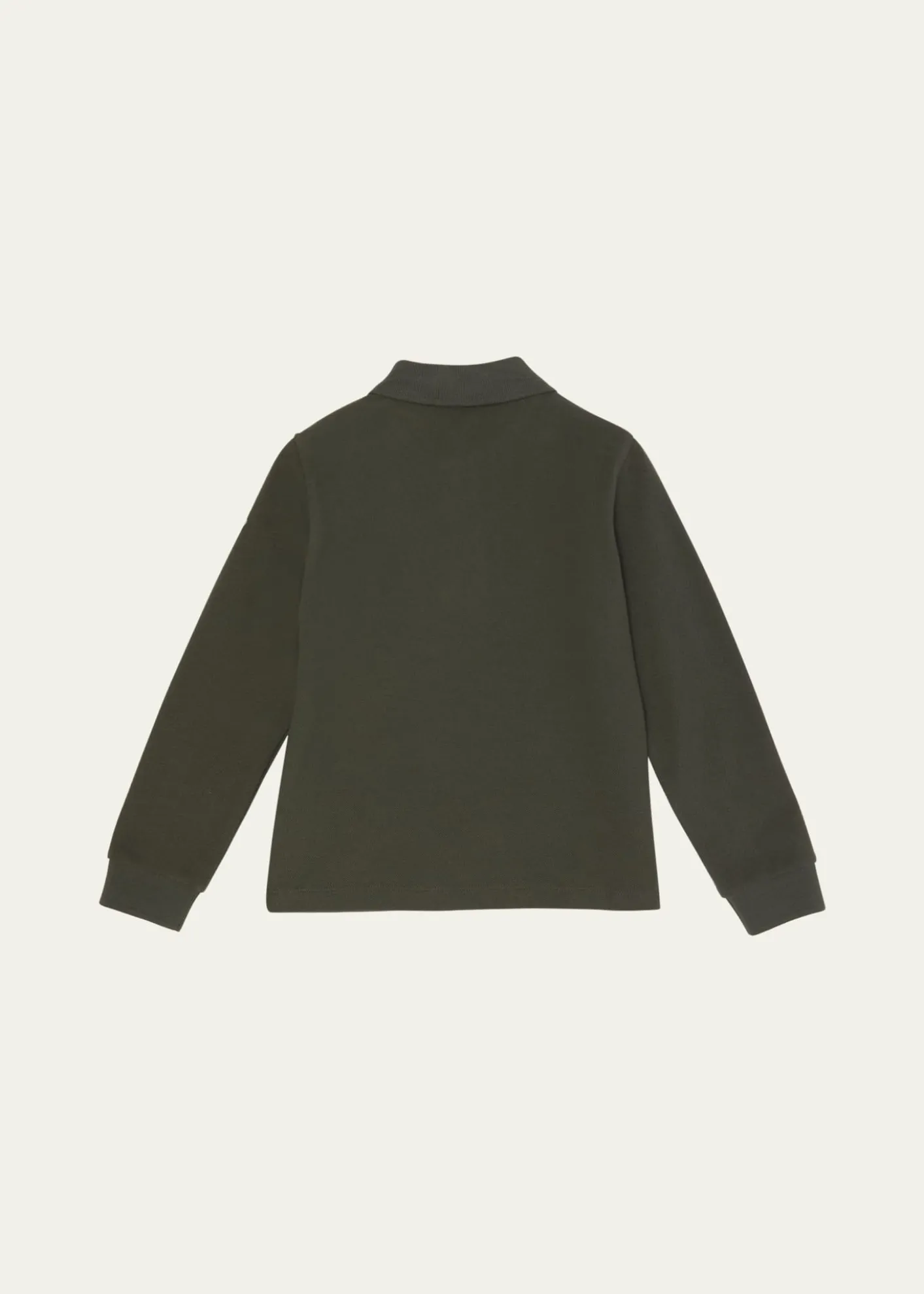 MonclerBoy's Logo Tape Long-Sleeve Polo Shirt, Size 12-14