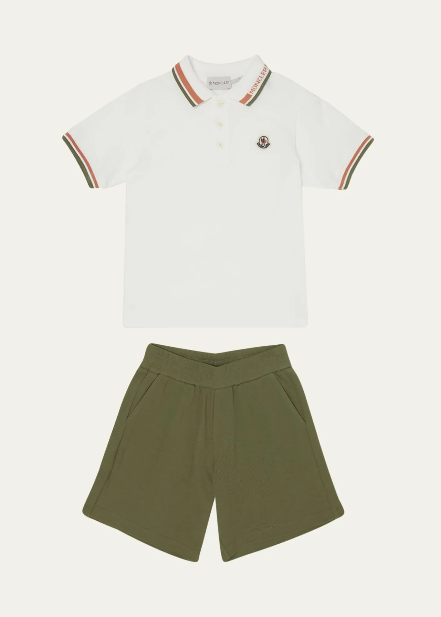 MonclerBoy's Polo Shirt W/ Shorts Set, Size 8-10