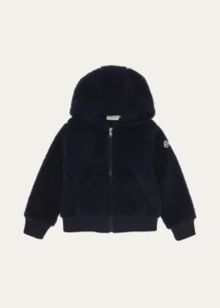 MonclerBoy's Teddy Fleece Zip-Front Sweatshirt, Size 4-6