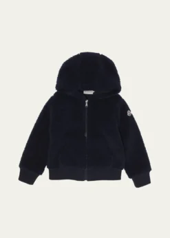 MonclerBoy's Teddy Fleece Zip-Front Sweatshirt, Size 8-10