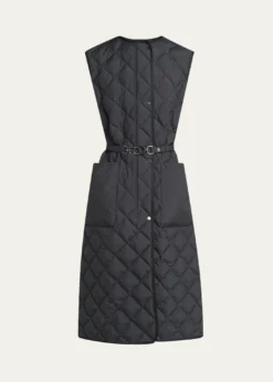 MonclerButor Diamond-Quilted Long Down Vest