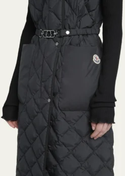 MonclerButor Diamond-Quilted Long Down Vest