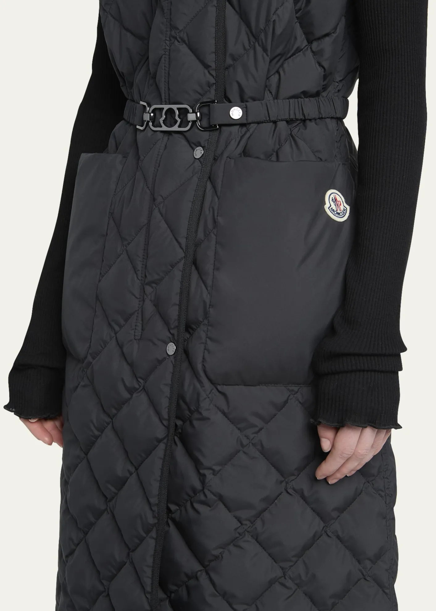 MonclerButor Diamond-Quilted Long Down Vest