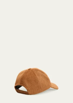 MonclerCorduroy Logo Baseball Cap