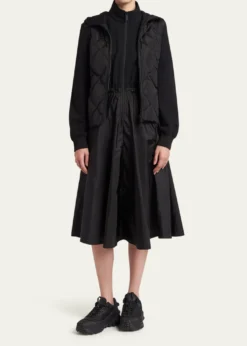 MonclerCotton Fleece Padded Zip-Up Hoodie