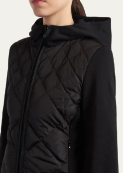 MonclerCotton Fleece Padded Zip-Up Hoodie