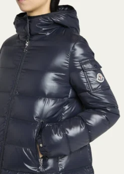 MonclerCourcelles Long Hooded Down Puffer Coat
