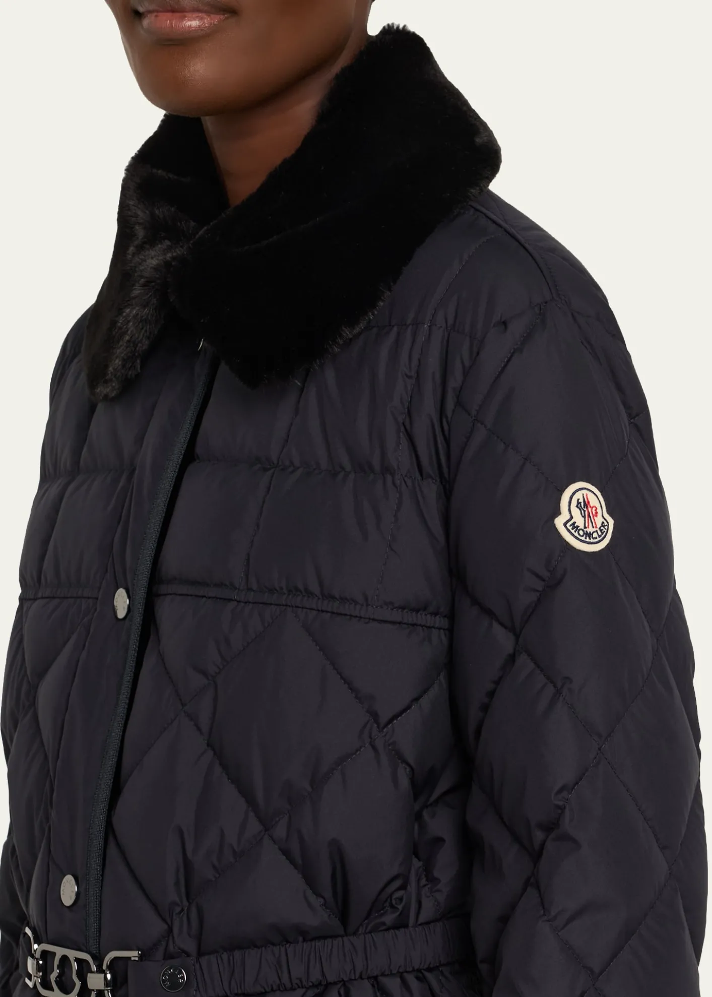 MonclerCygne Faux Fur-Trimmed Down Jacket
