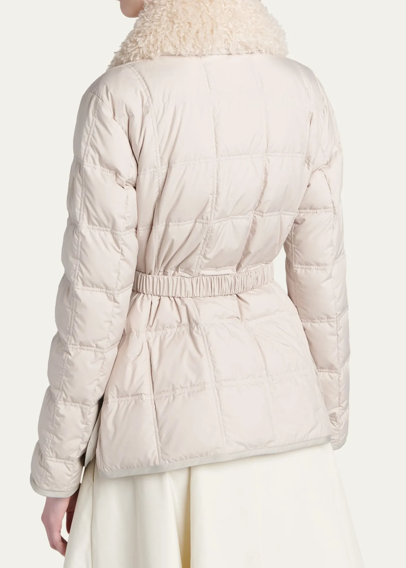 MonclerCygnes Belted Short Down Jacket