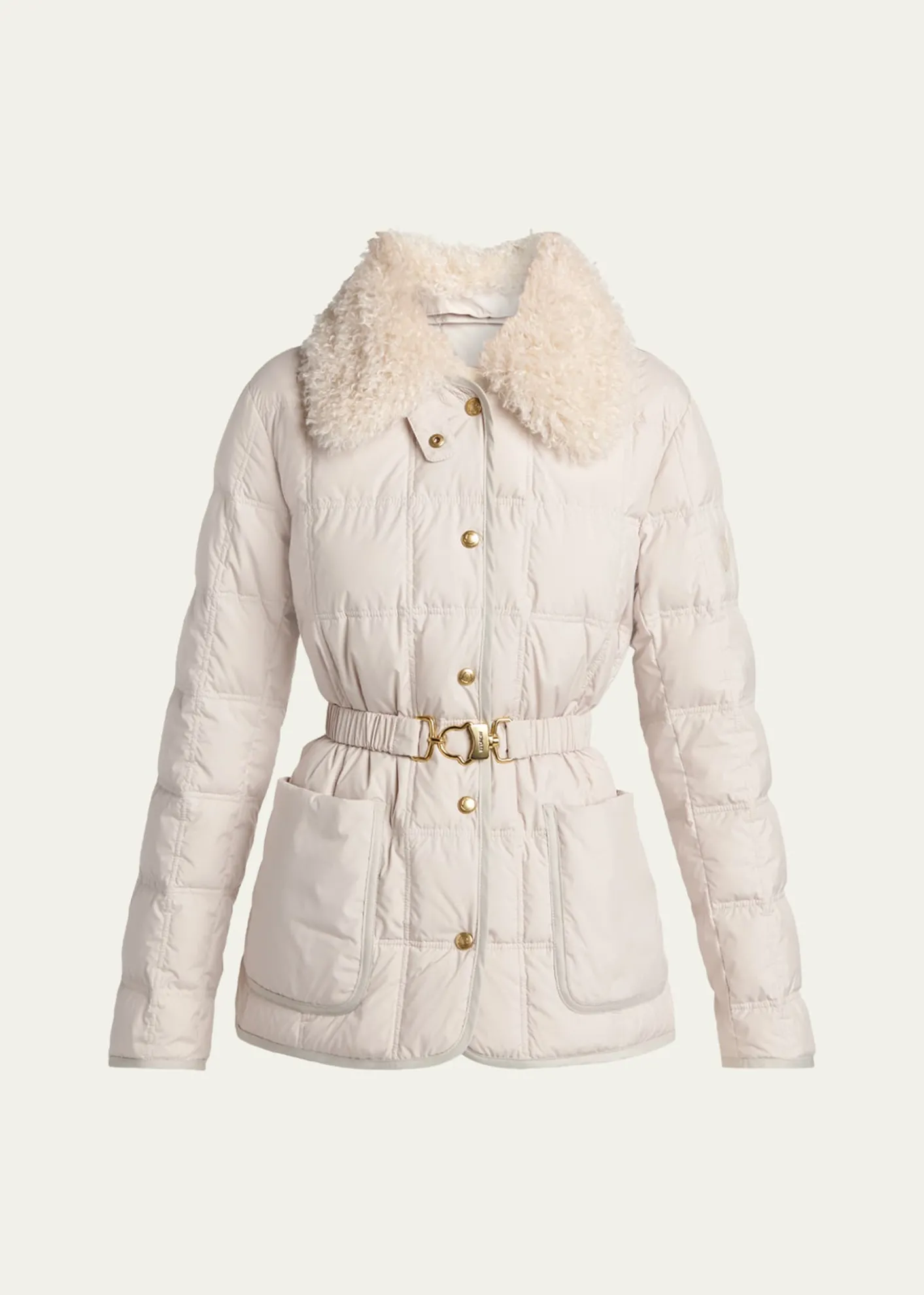 MonclerCygnes Belted Short Down Jacket