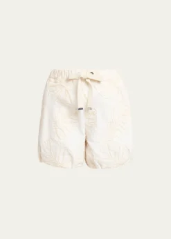 MonclerEmbroidered Drawstring Shorts