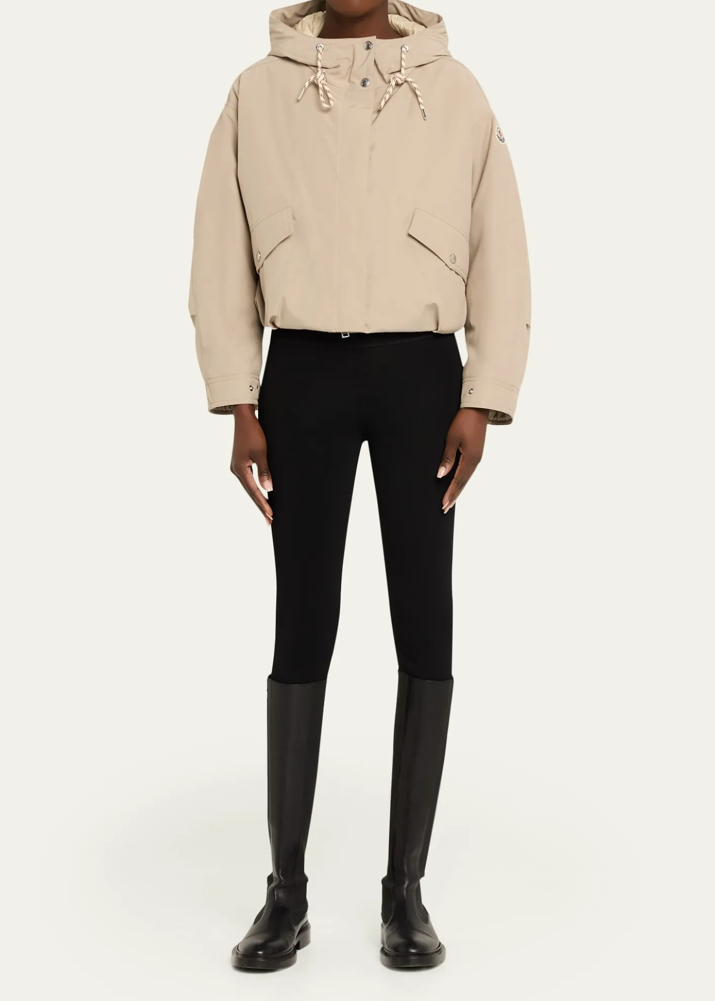 MonclerEucalyptus Hooded Short Down Jacket