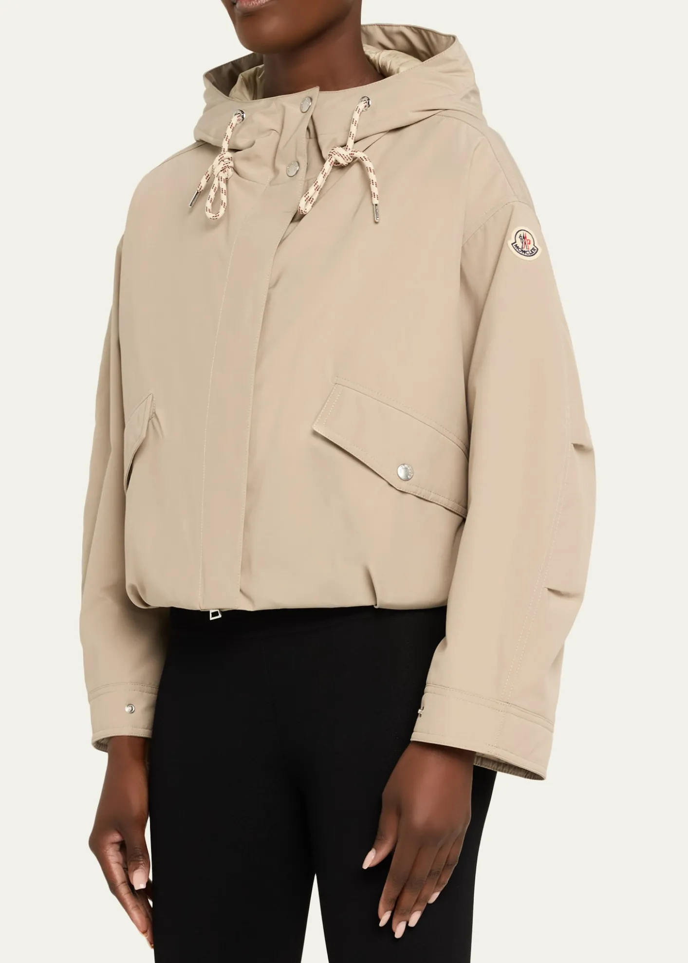 MonclerEucalyptus Hooded Short Down Jacket