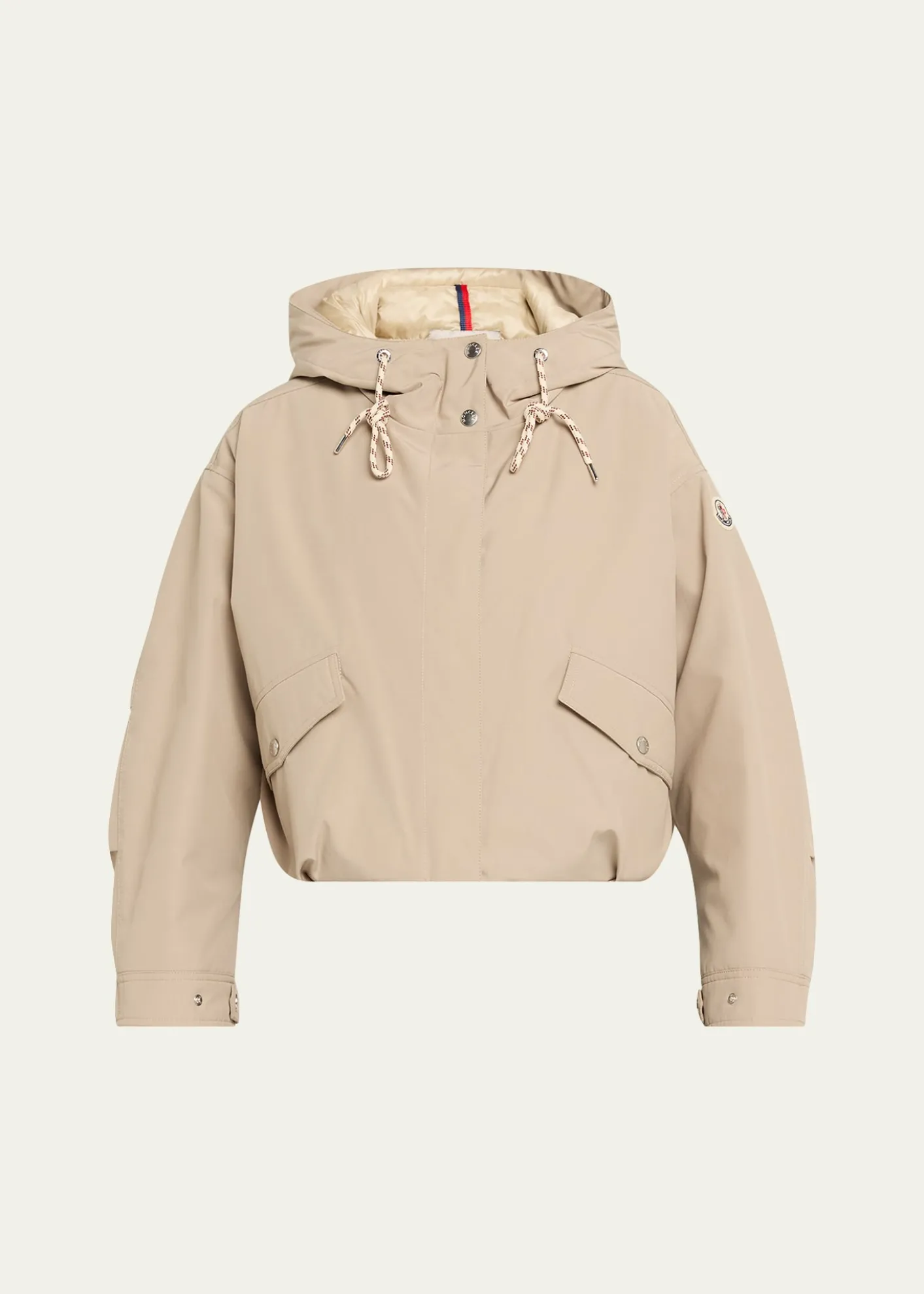 MonclerEucalyptus Hooded Short Down Jacket