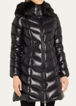 MonclerFulmarus Faux Fur-Trimmed Hooded Long Down Jacket