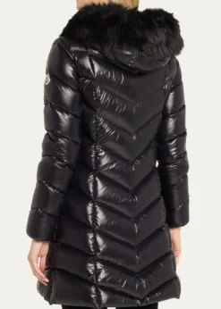 MonclerFulmarus Faux Fur-Trimmed Hooded Long Down Jacket