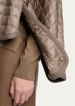 Moncler GeniusHooded Square-Quilted Padded Cape