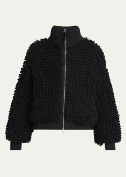 Moncler Geniusx EE72 by Edward Enninful Wool Blend Zip-Up Cardigan