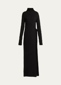 Moncler Geniusx Jil Sander Asymmetric Wool Turtleneck Dress