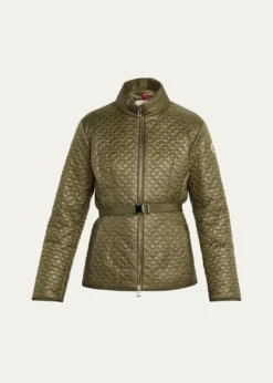 MonclerGeranium Floral-Quilted Short Down Jacket