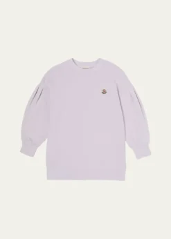 MonclerGirl's Cotton Fleece Logo-Patch Dress, Size 4-6