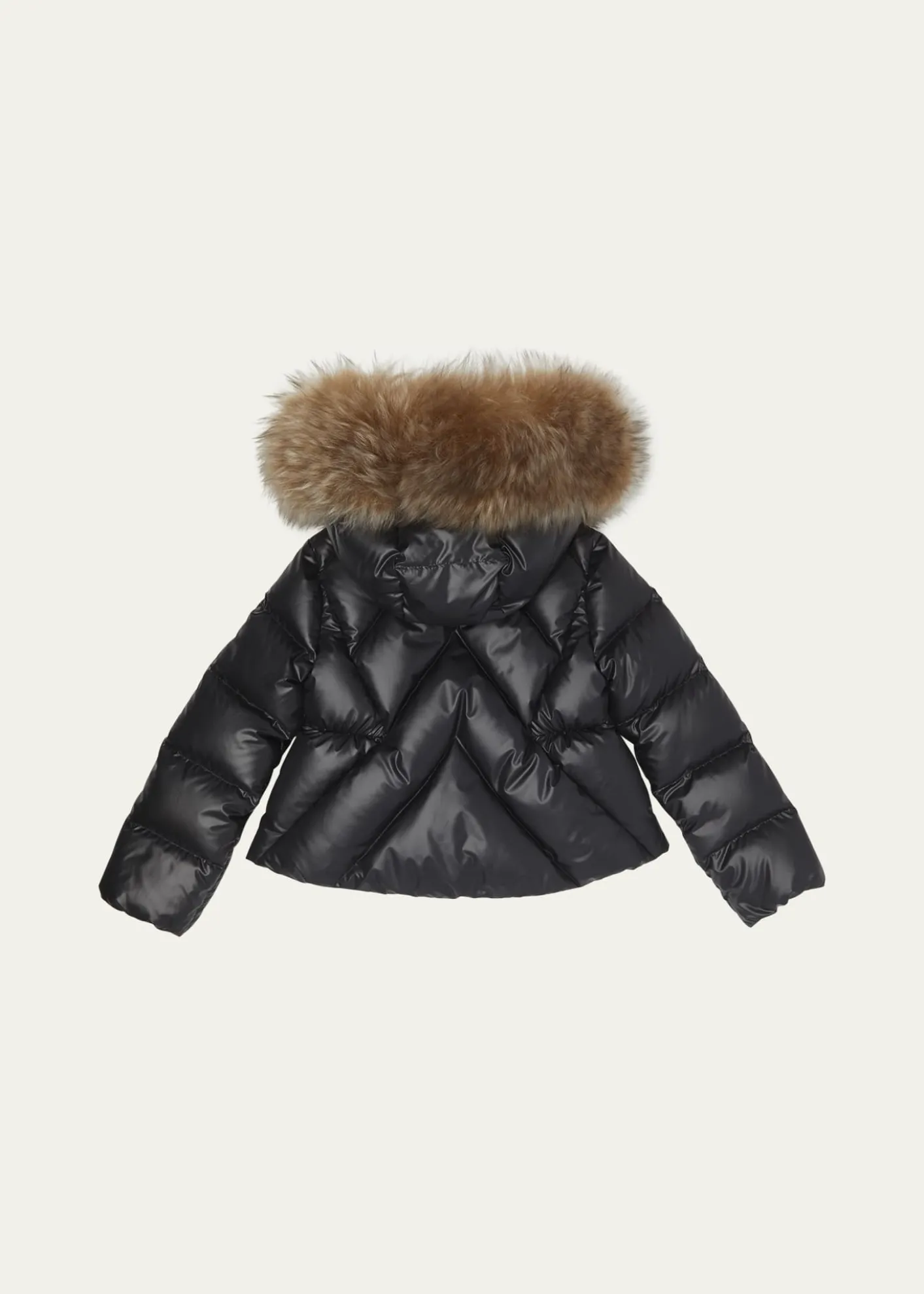 MonclerGirl's Domas Shearling Hooded Down Jacket, Size 4-6