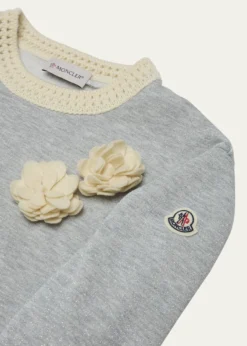 MonclerGirl's Floral Applique Sweatshirt & Sweatpants Set, Size 4-6