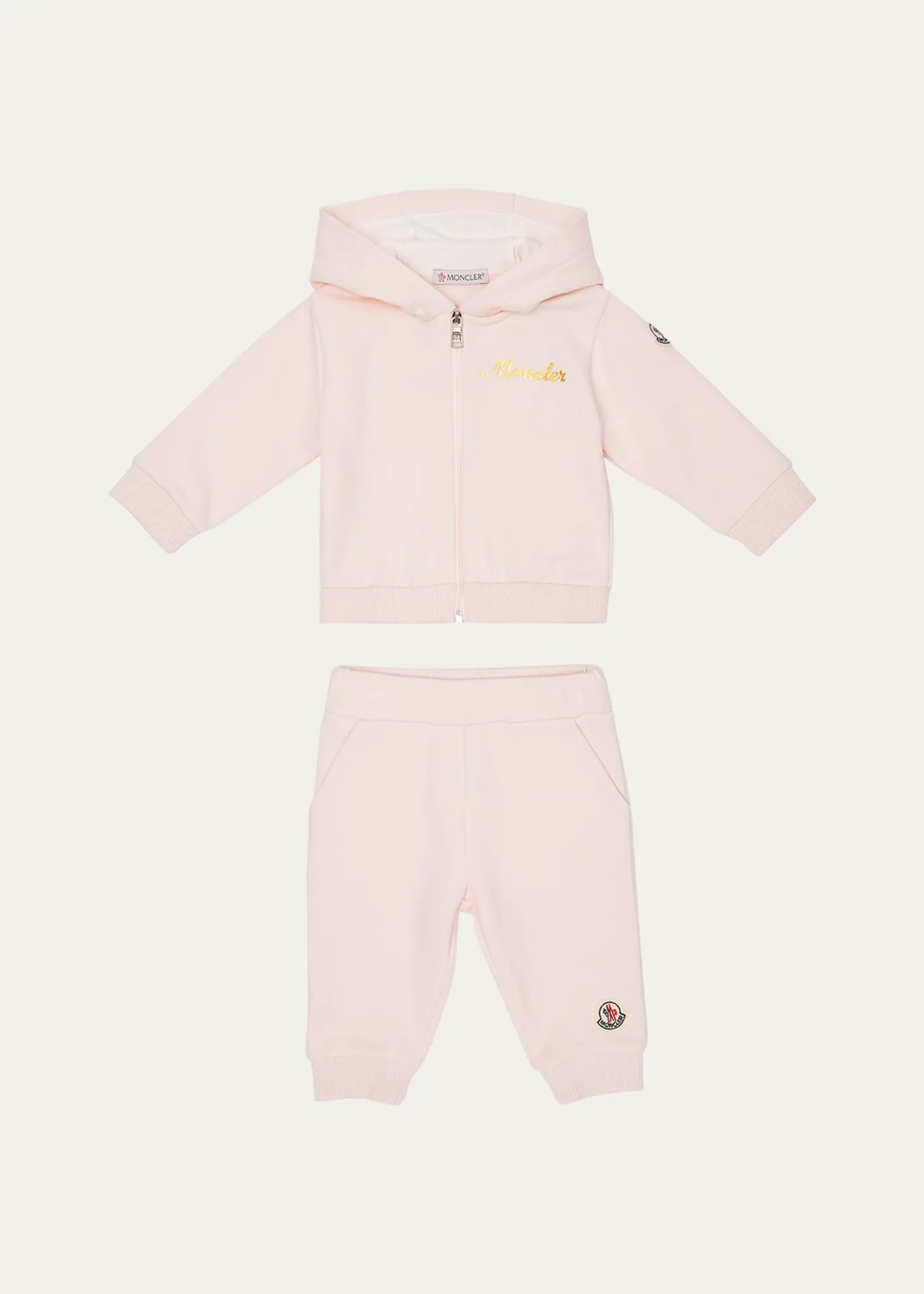 MonclerGirl's Gold Logo-Print Two-Piece Set, Size 6M-3
