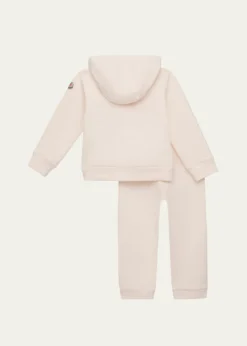 MonclerGirl's Heart Logo Hoodie & Jogger Pants Set, Size 6M-3