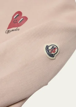 MonclerGirl's Heart Logo-Print Hooded Sweatshirt Dress, Size 4-6