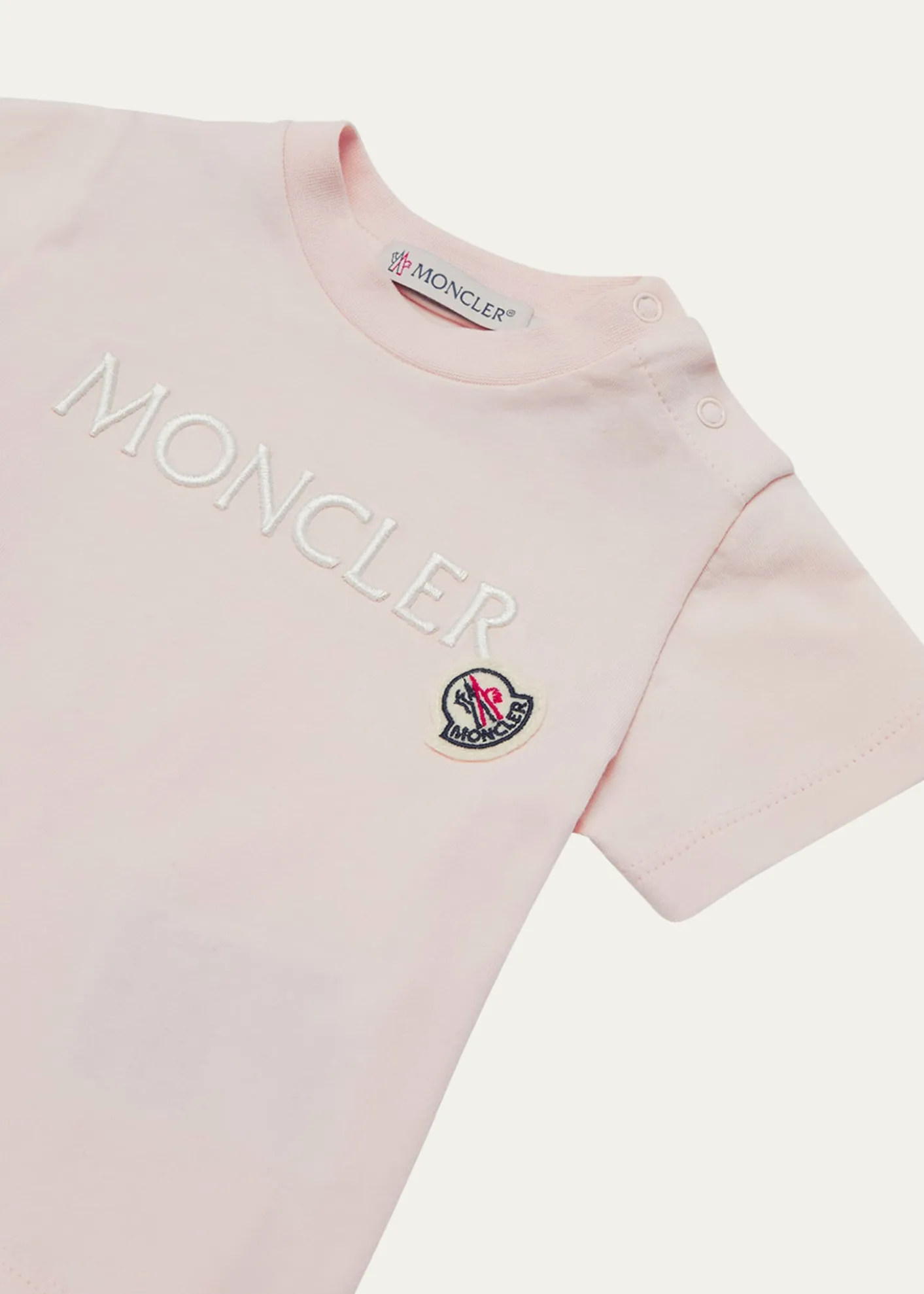 MonclerGirl's Logo Embroidered T-Shirt, Size 12M-3