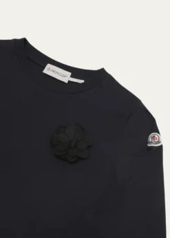 MonclerGirl's 3D Flower Long-Sleeve T-Shirt, Size 12-14