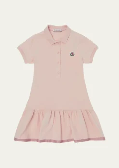 MonclerGirl's Drop-Waist Short-Sleeve Polo Dress, Size 8A-10A