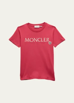 MonclerGirl's Embroidered Logo-Print T-Shirt, Size 4-6