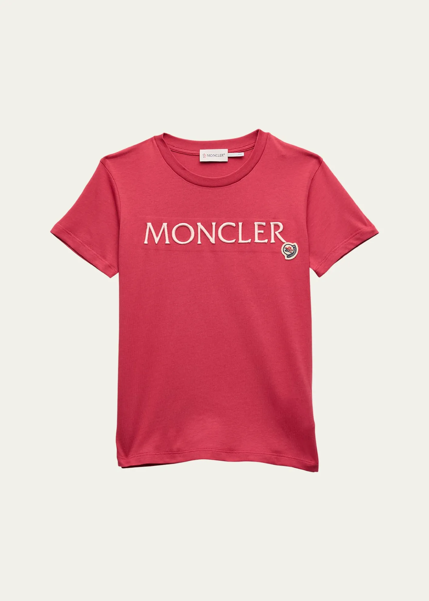 Moncler Girl's Embroidered Logo-Print T-Shirt, Size 8-14