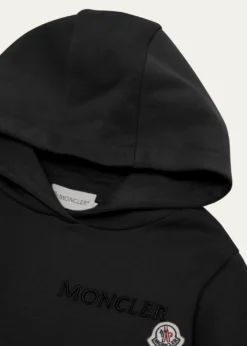 MonclerGirl's Embroidered Logo Patch Hoodie, Size 12-14