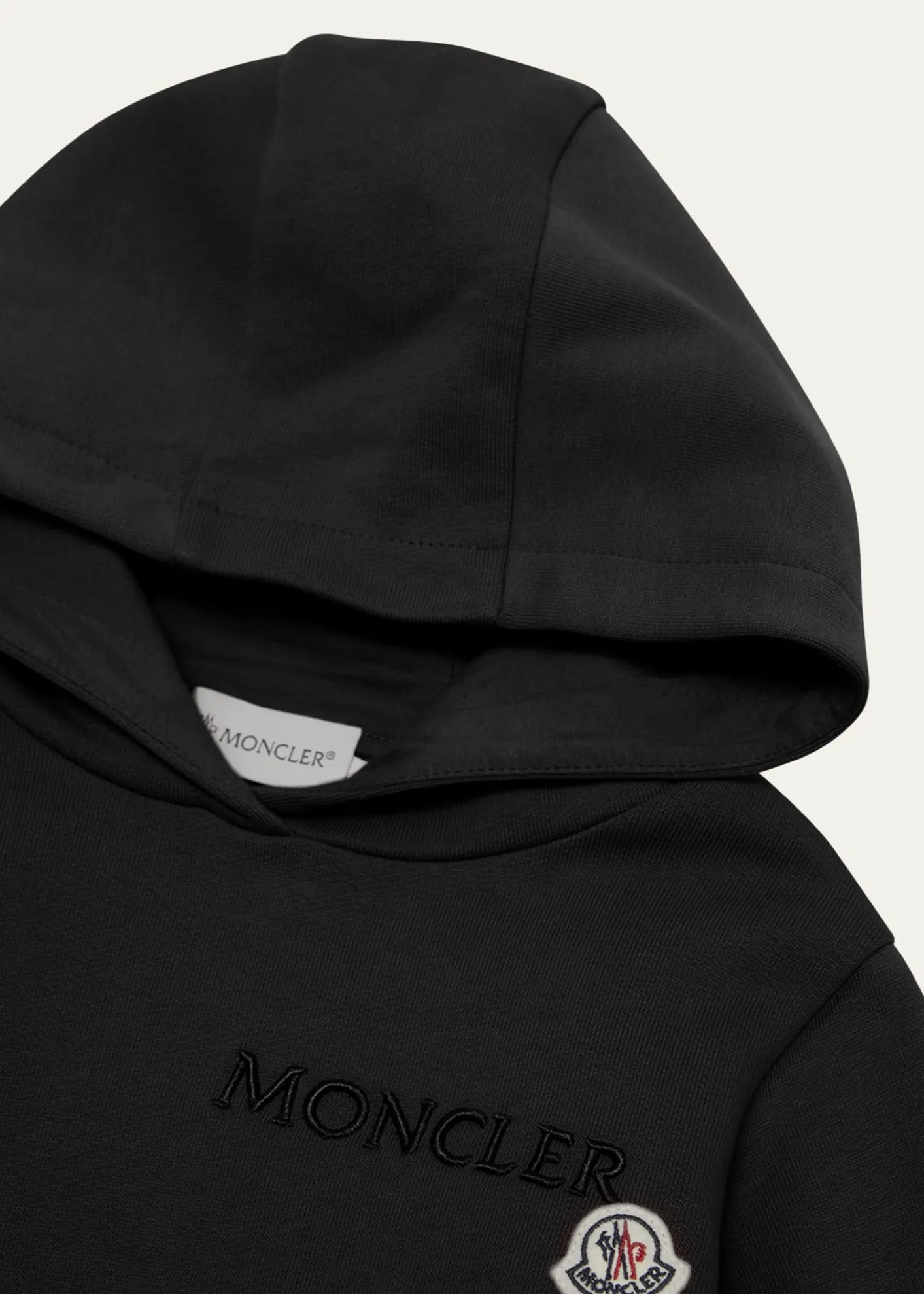 MonclerGirl's Embroidered Logo Patch Hoodie, Size 12-14