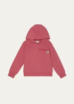 MonclerGirl's Embroidered Logo Appliqué Hoodie, Size 4-6