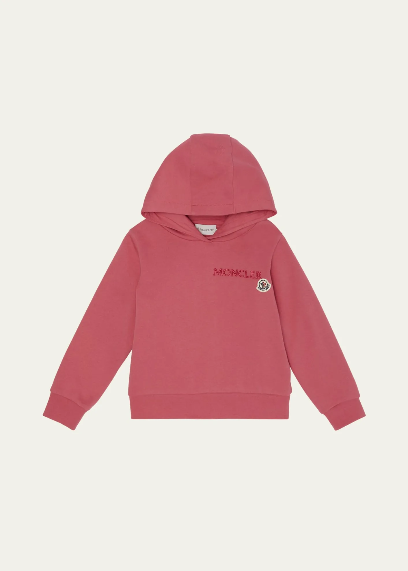 MonclerGirl's Embroidered Logo Appliqué Hoodie, Size 4-6