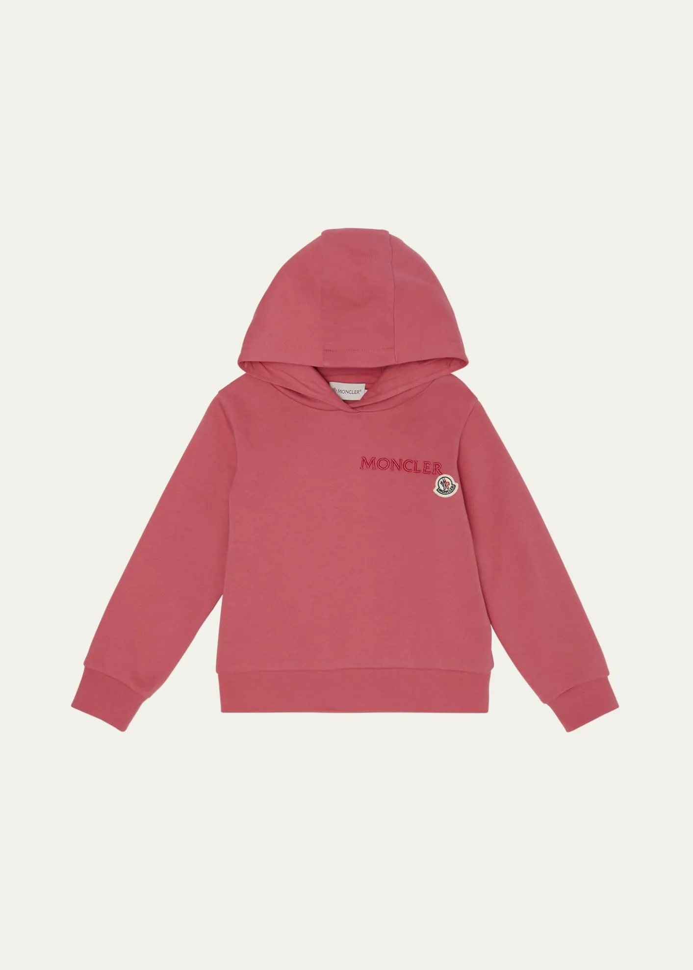 MonclerGirl's Embroidered Logo Patch Hoodie, Size 12-14