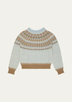 MonclerGirl's Fair Isle Wool Crewneck Sweater, Size 12-14