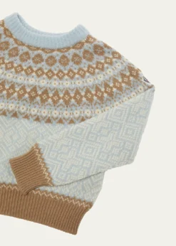 MonclerGirl's Fair Isle Wool Crewneck Sweater, Size 8-10