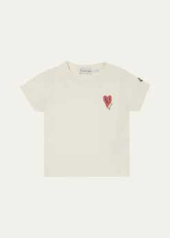 MonclerGirl's Heart Logo-Print Short-Sleeve T-Shirt, Size 4-6