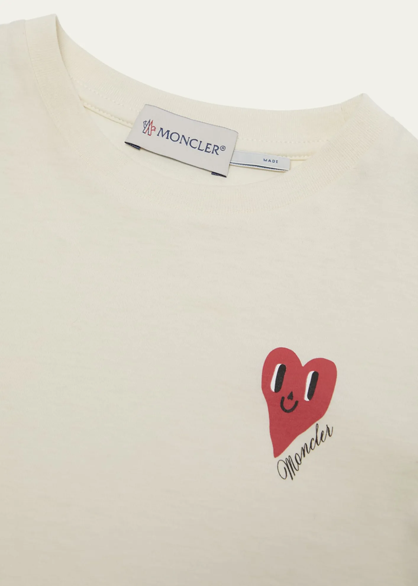 MonclerGirl's Heart Logo-Print Short-Sleeve T-Shirt, Size 4-6